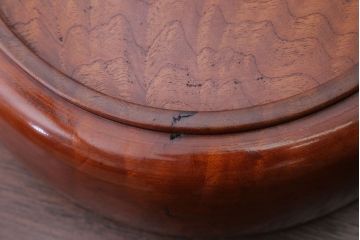 アンティーク雑貨　和製アンティーク　古い欅材製の刳り貫き茶櫃(小物入れ)