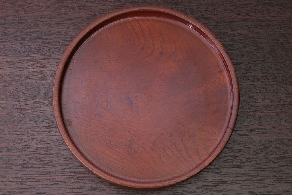 アンティーク雑貨　和製アンティーク　古い欅材製の刳り貫き茶櫃(小物入れ)