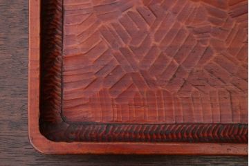アンティーク雑貨　和製アンティーク　古い木製のトレー(お盆)