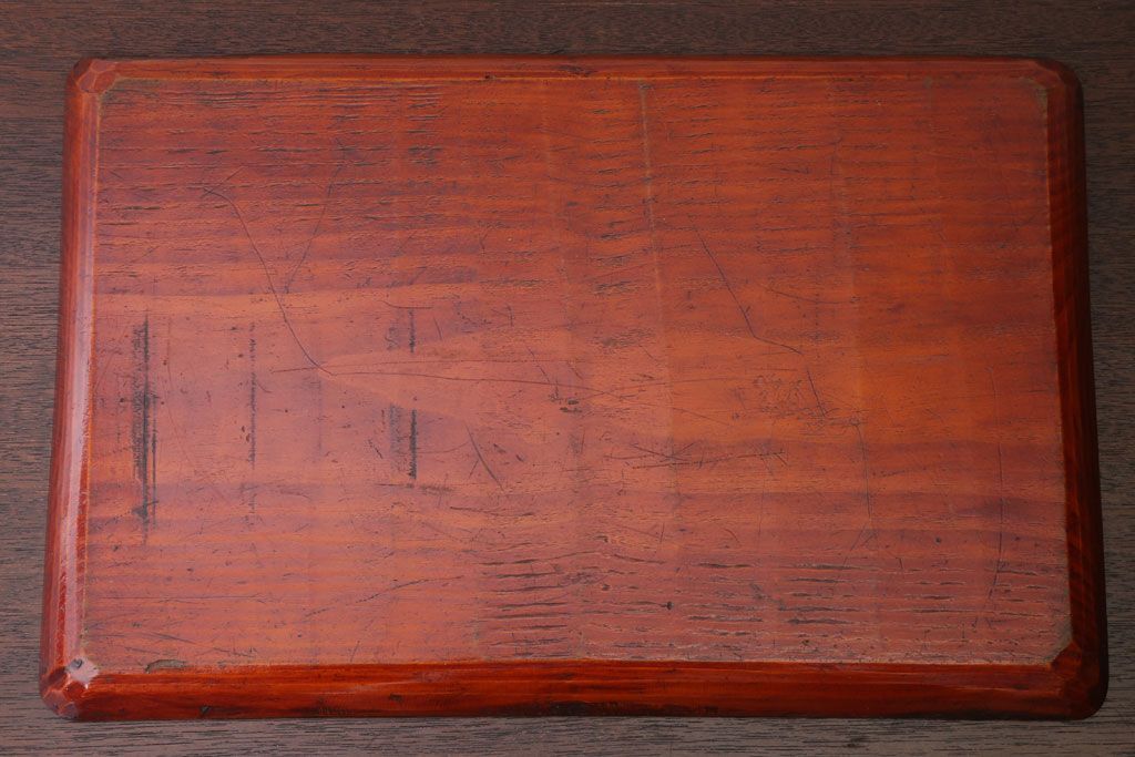 アンティーク雑貨　和製アンティーク　古い木製のトレー(お盆)