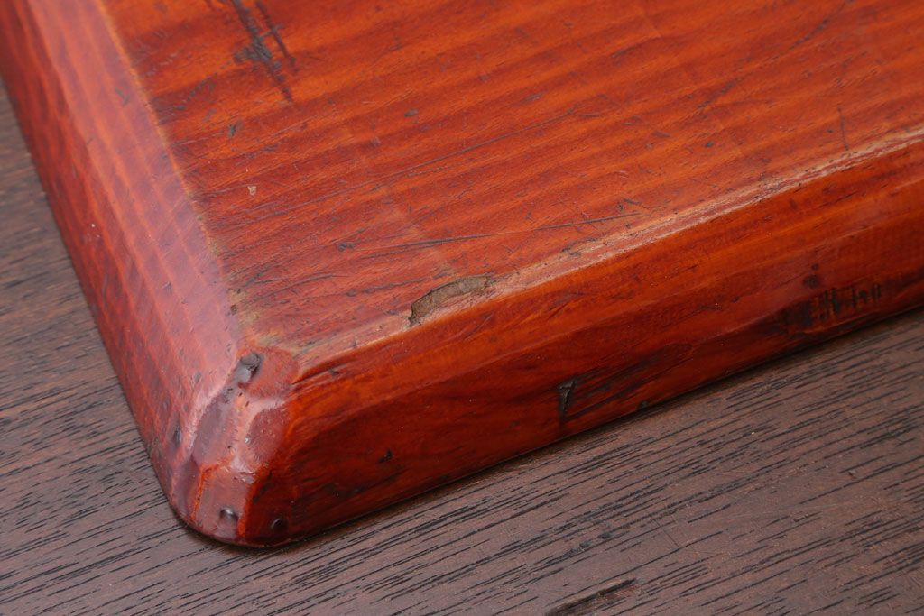 アンティーク雑貨　和製アンティーク　古い木製のトレー(お盆)