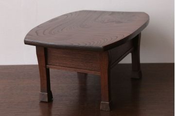 アンティーク家具　和製アンティーク　引き出し付き!古い欅材の小さなテーブル(花台)