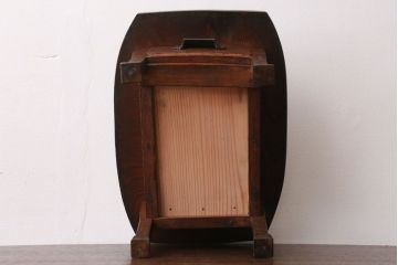 アンティーク家具　和製アンティーク　引き出し付き!古い欅材の小さなテーブル(花台)