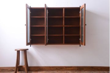 アンティーク家具　アンティーク　壁掛けキャビネット(収納棚)(2)