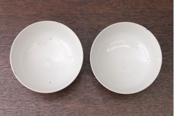 アンティーク雑貨　アンティーク　大正〜昭和初期　色絵茶碗2客セット