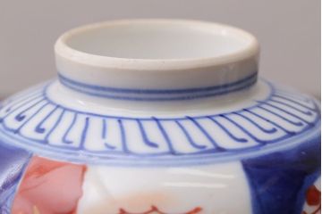 アンティーク雑貨　アンティーク　大正〜昭和初期　色絵茶碗2客セット