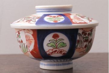 アンティーク雑貨　アンティーク　大正〜昭和初期　色絵茶碗3客セット
