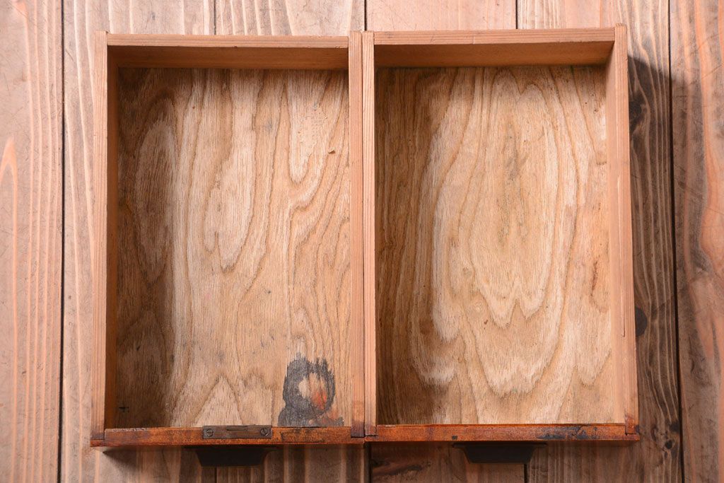 アンティーク家具　大正ロマン　古い木製のアンティーク片袖机(デスク)