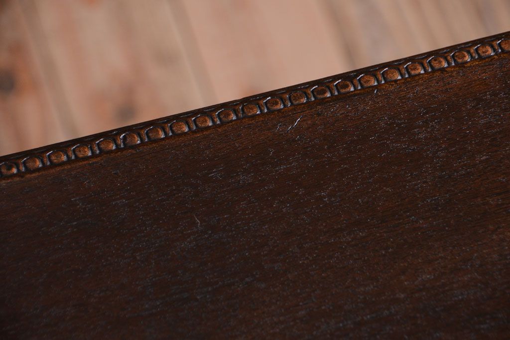 アンティーク家具　大正ロマン　古い木製のアンティーク片袖机(デスク)