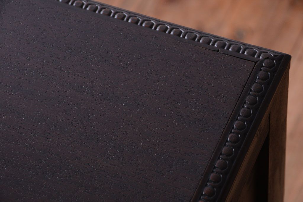 アンティーク家具　大正ロマン　古い木製のアンティーク片袖机(デスク)