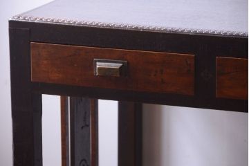 アンティーク家具　大正ロマン　古い木製のアンティーク片袖机(デスク)