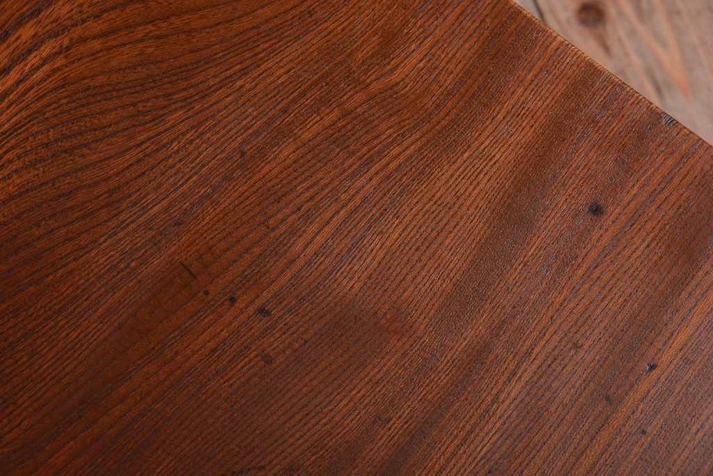 アンティーク家具　古民具・骨董　明治期　総欅材!アンティーク座卓