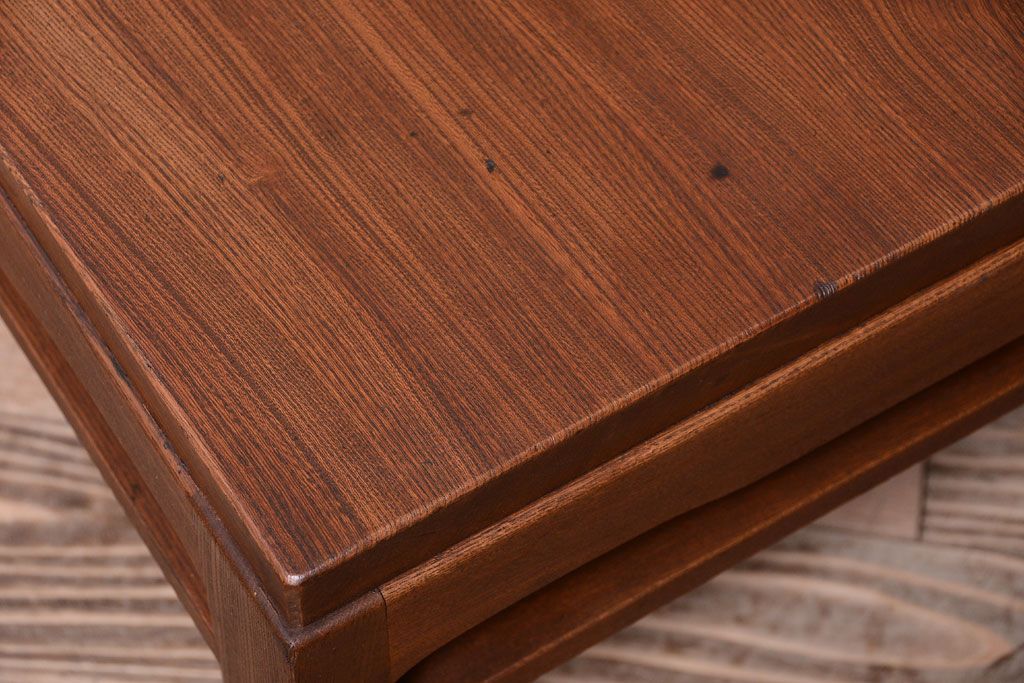 アンティーク家具　古民具・骨董　明治期　総欅材!アンティーク座卓