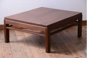 アンティーク家具　古民具・骨董　明治期　総欅材!アンティーク座卓