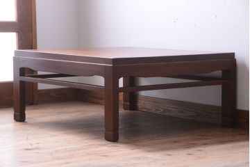 アンティーク家具　古民具・骨董　明治期　総欅材!アンティーク座卓