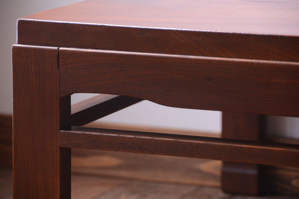 アンティーク家具　古民具・骨董　明治期　総欅材!アンティーク座卓