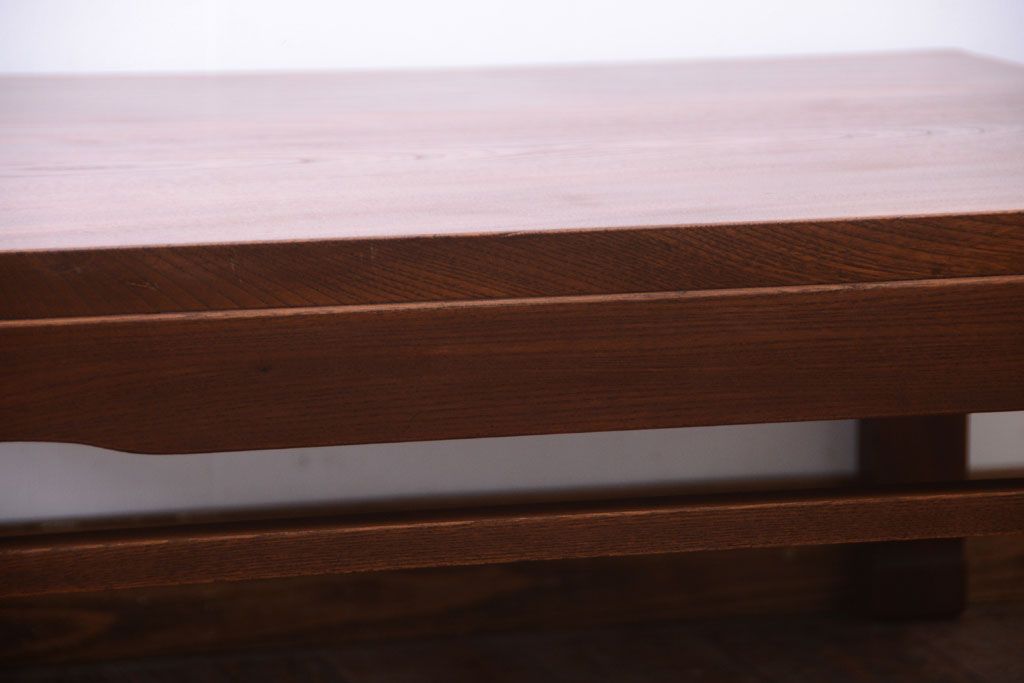 アンティーク家具　古民具・骨董　明治期　総欅材!アンティーク座卓