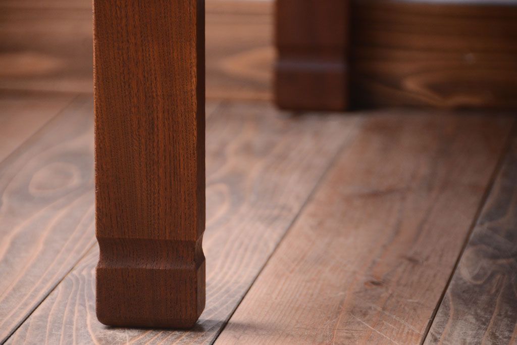 アンティーク家具　古民具・骨董　明治期　総欅材!アンティーク座卓