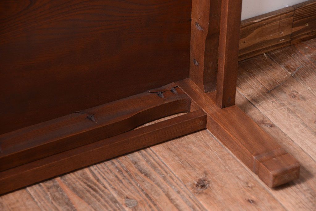 アンティーク家具　古民具・骨董　明治期　総欅材!アンティーク座卓