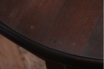 アンティーク家具　大正ロマン　古いカバ材のおしゃれなアンティークラウンドテーブル