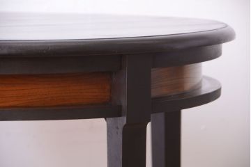 アンティーク家具　大正ロマン　古いカバ材のおしゃれなアンティークラウンドテーブル