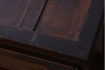 レトロ家具　昭和レトロ　ナラ材製のアンティーク冷蔵庫(冷蔵箱・氷冷蔵庫)