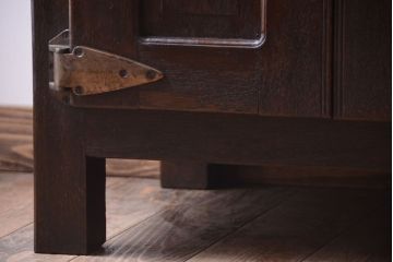 レトロ家具　昭和レトロ　ナラ材製のアンティーク冷蔵庫(冷蔵箱・氷冷蔵庫)