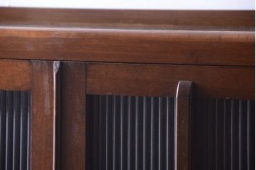 アンティーク家具　和製アンティーク　モールガラス入り!古い木の本箱