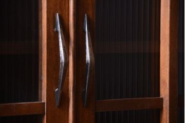 アンティーク家具　和製アンティーク　モールガラス入り!古い木の本箱