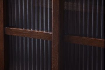 アンティーク家具　和製アンティーク　モールガラス入り!古い木の本箱