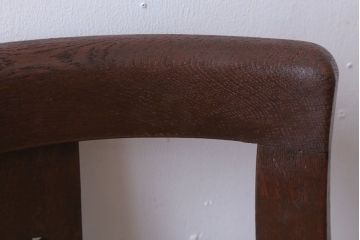 アンティーク家具　和製アンティーク　透かし彫り　古い木の回転椅子(回転イス)