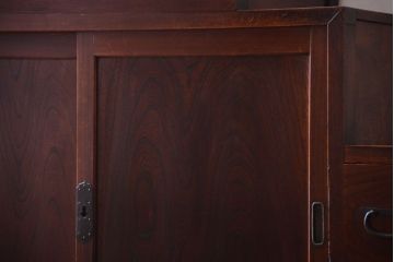 アンティーク家具　古民具・骨董　最高級品　明治期　三方欅材のアンティーク階段箪笥