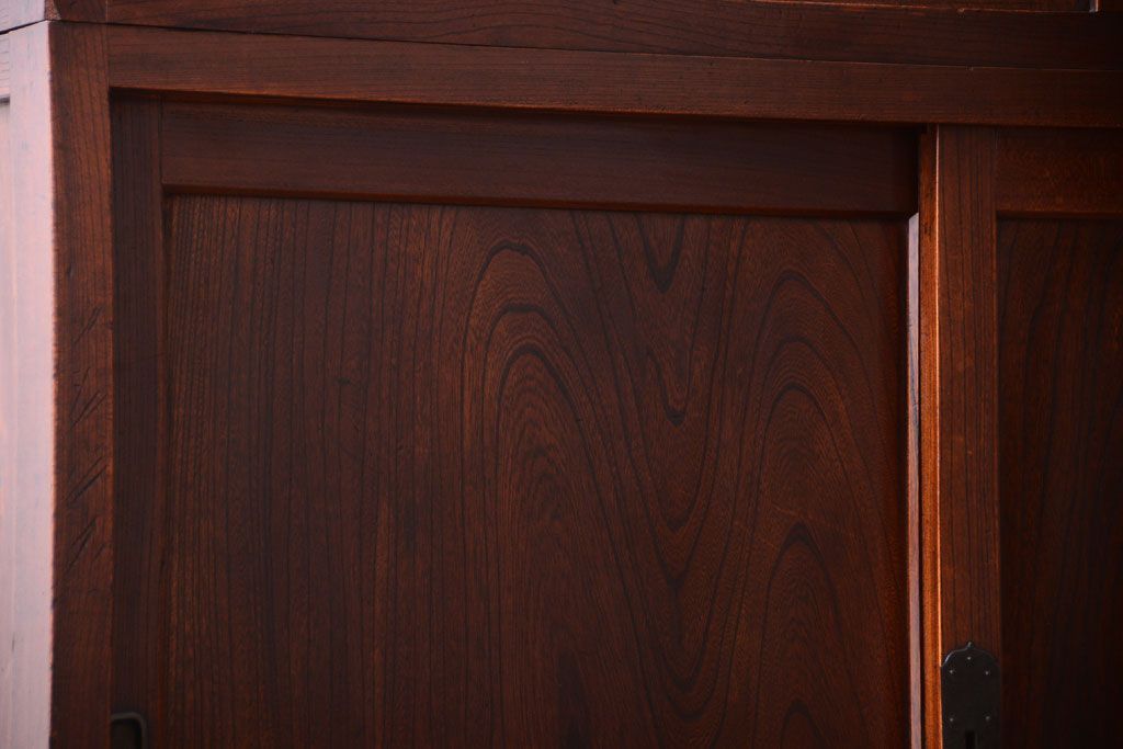 アンティーク家具　古民具・骨董　最高級品　明治期　三方欅材のアンティーク階段箪笥