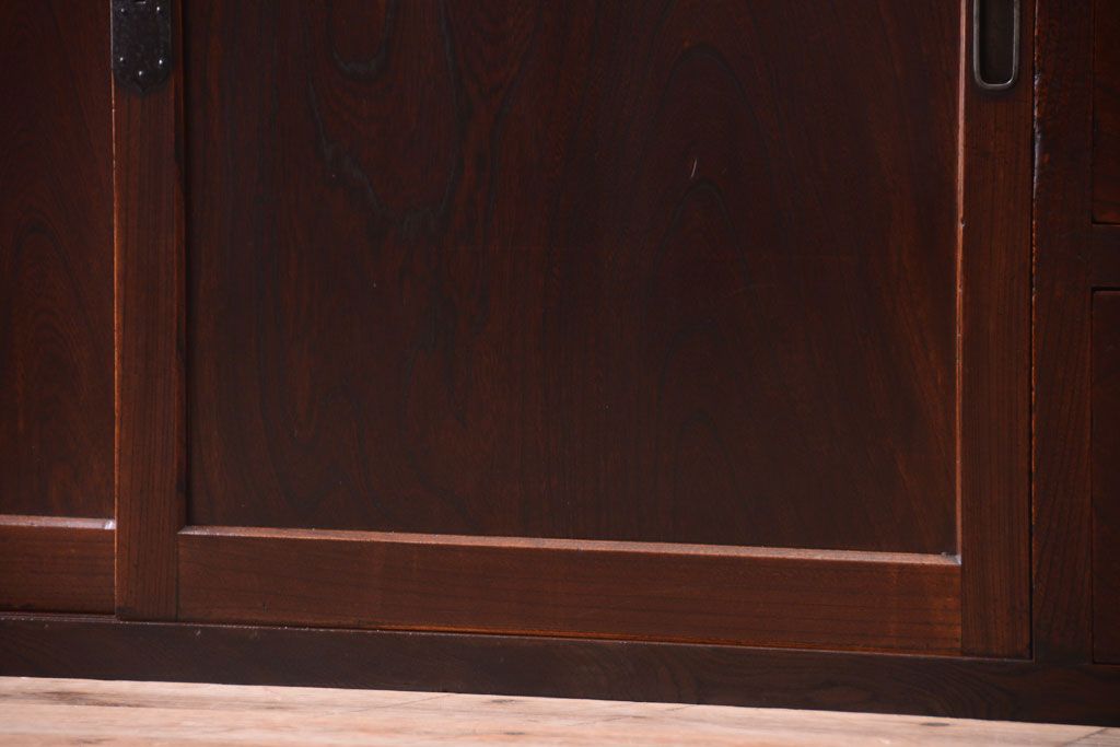 アンティーク家具　古民具・骨董　最高級品　明治期　三方欅材のアンティーク階段箪笥