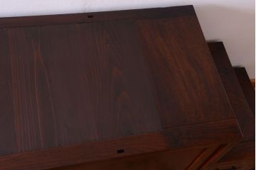 アンティーク家具　古民具・骨董　最高級品　明治期　三方欅材のアンティーク階段箪笥