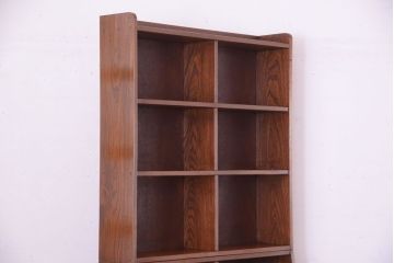 アンティーク家具　アンティーク　古いナラ材の大きな重ね本棚