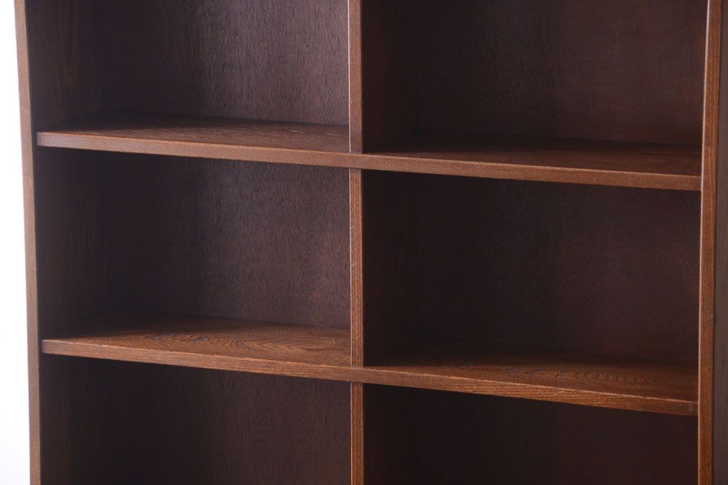 アンティーク家具　アンティーク　古いナラ材の大きな重ね本棚