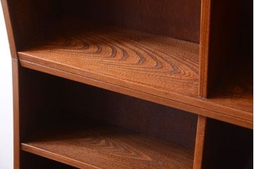 アンティーク家具　アンティーク　古いナラ材の大きな重ね本棚