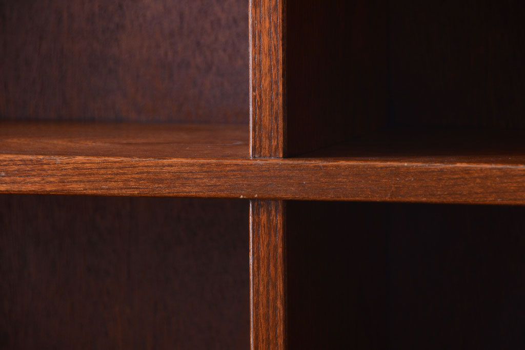 アンティーク家具　アンティーク　古いナラ材の大きな重ね本棚