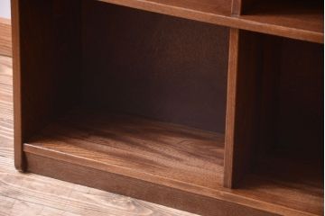 アンティーク家具　アンティーク　古いナラ材の大きな重ね本棚