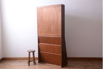 アンティーク家具　アンティーク　古いナラ材の大きな重ね本棚