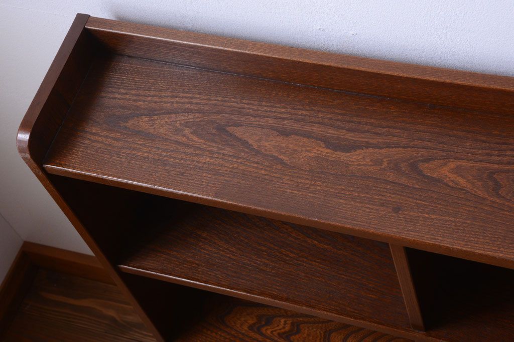 アンティーク家具　アンティーク　古いナラ材の大きな重ね本棚