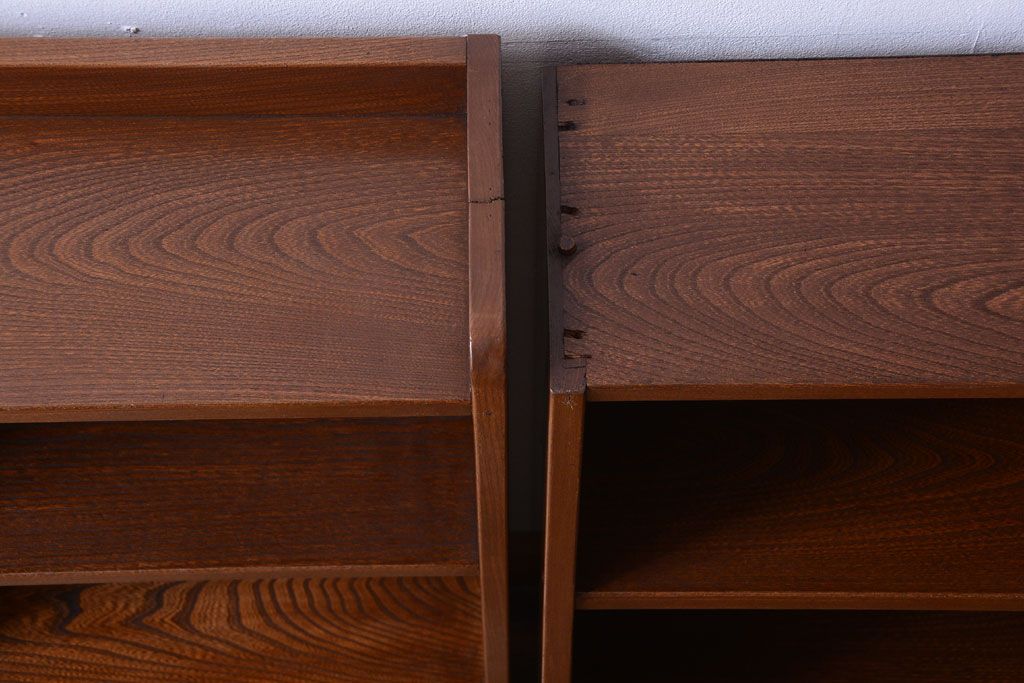 アンティーク家具　アンティーク　古いナラ材の大きな重ね本棚