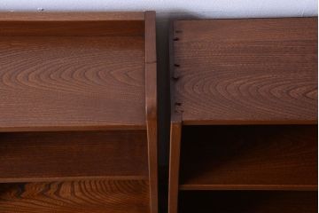 アンティーク家具　アンティーク　古いナラ材の大きな重ね本棚