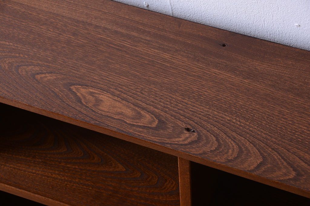 アンティーク家具　アンティーク　古いナラ材の大きな重ね本棚