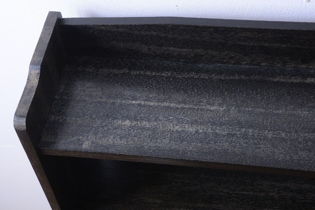 アンティーク家具　アンティーク　古い木製のシンプルな本棚(2)