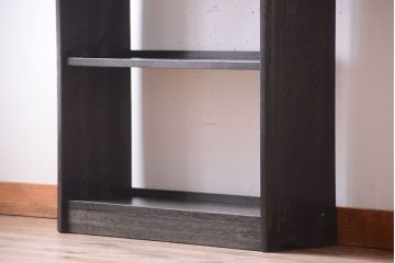 アンティーク家具　アンティーク　古い木製のシンプルな本棚(2)