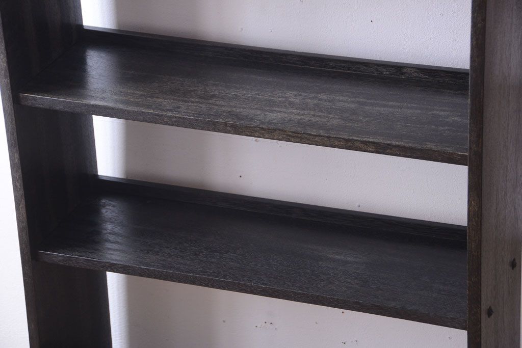 アンティーク家具　アンティーク　古い木製のシンプルな本棚(2)