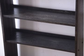 アンティーク家具　アンティーク　古い木製のシンプルな本棚(2)