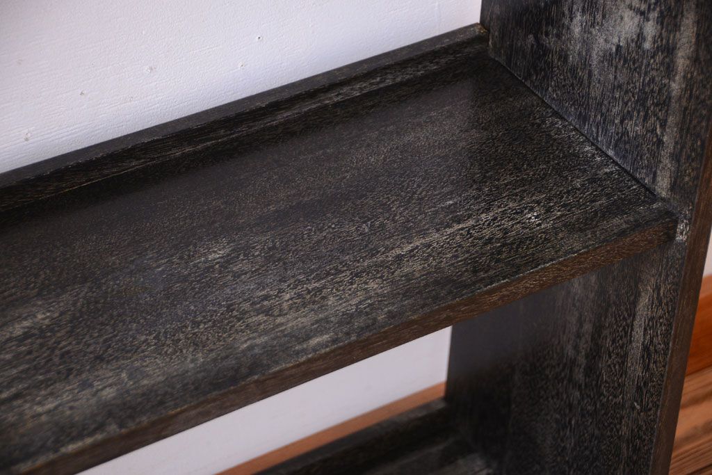 アンティーク家具　アンティーク　古い木製のシンプルな本棚(2)